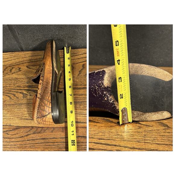 Donald J. Pliner Uncle Crocodile Leather Comfort Loafers Women’s 7.5 - Picture 7 of 8